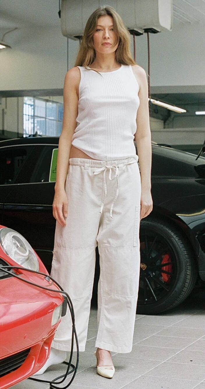 Gil Rodriguez Lou Pants in Birch khaki tan off white 1 S M